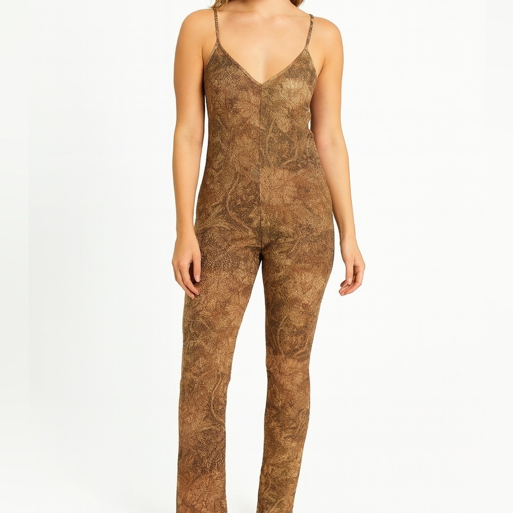 Misa Floral Mesh Spaghetti Strap Jumpsuit NWT